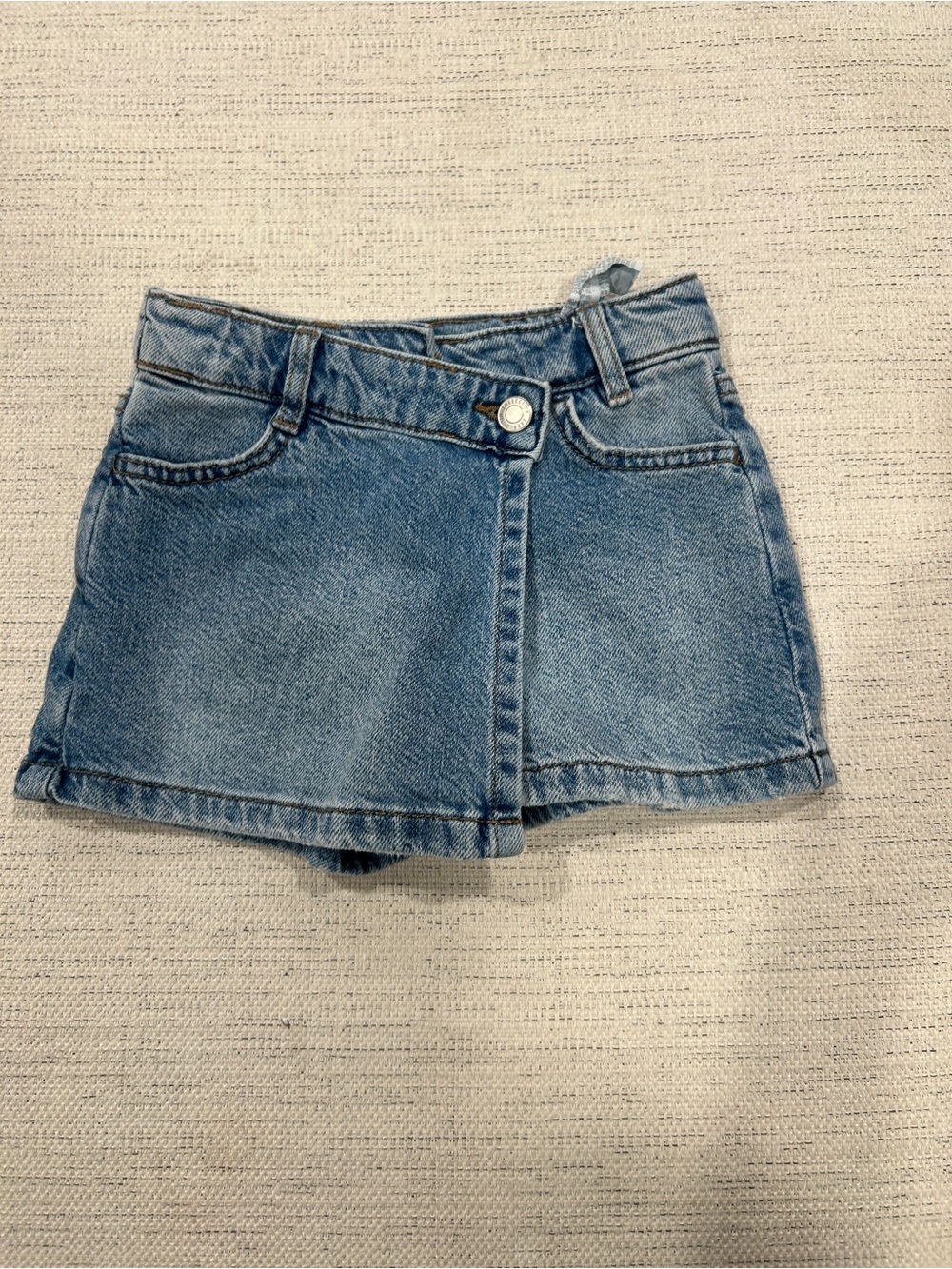 Zara Light Blue Denim Skort Shorts
